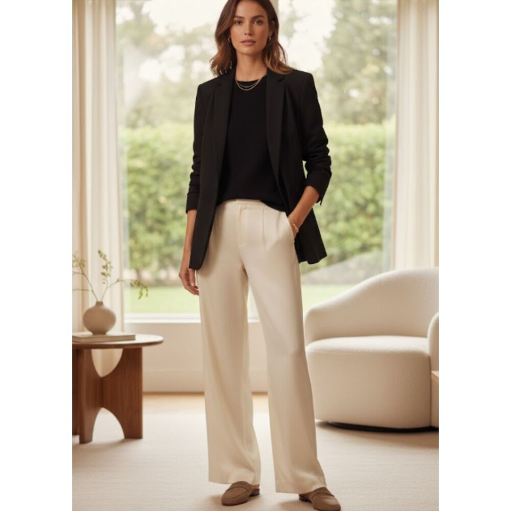J. Crew Black One‎ Button Twill Blazer Size 6